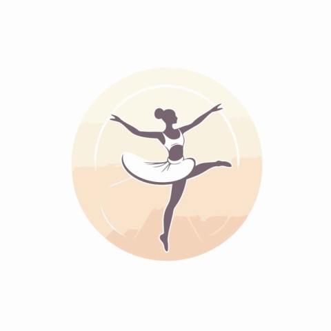 Ballet dancer vector icon. Ballet ballerina illustration. Ballet