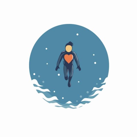 Swimming man vector icon. Swimming man logo. Swimming man vector