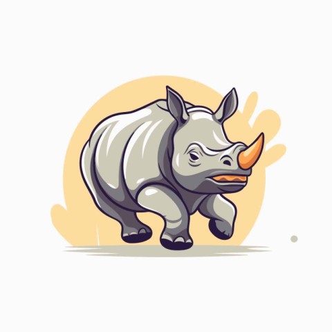 Rhinoceros. rhinoceros. wild animal vector illustration.