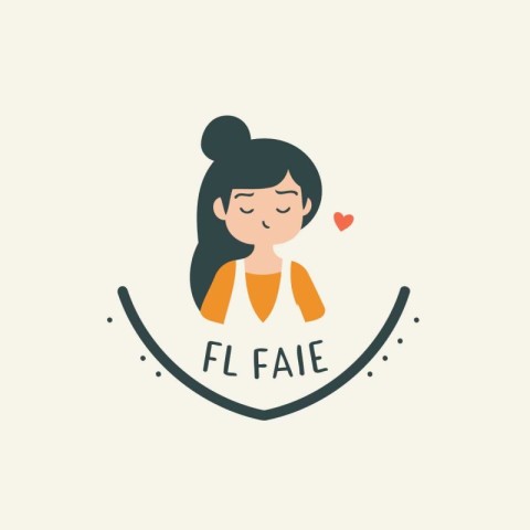 Flat style illustration of a woman with a heart in her hand.