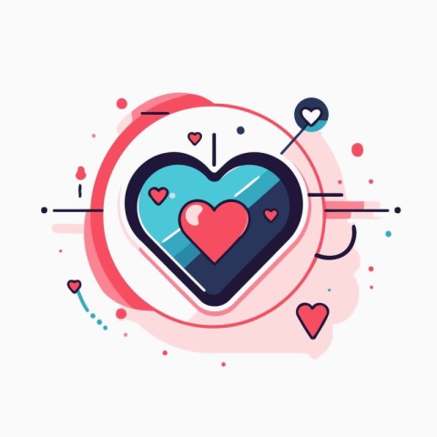 Heart icon. Love symbol. Valentine's day concept. Vector illustr