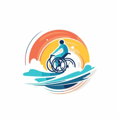 Wheelchair vector logo design template. Disabled people logo con