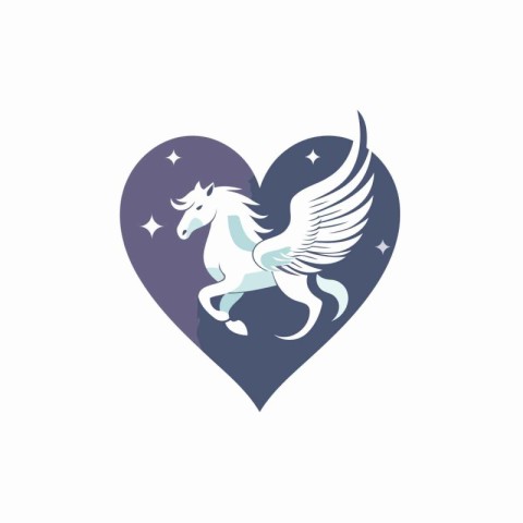 Pegasus Logo Template vector icon illustration design. Vector il