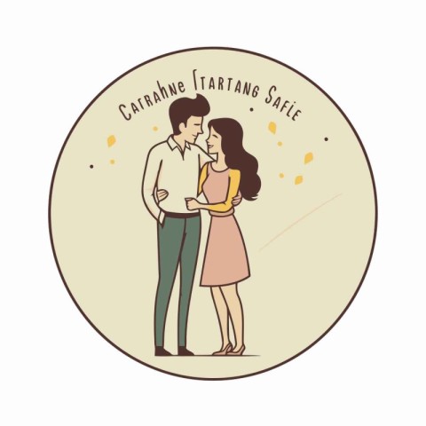 Couple in love. Couple in love. Vector illustration.