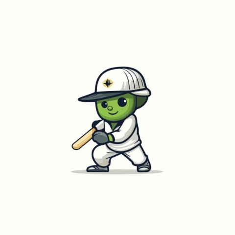 Cricket Mascot Character Mascot Design Vector Illustration