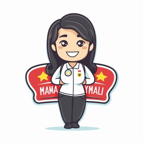 Female nurse cartoon character vector illustration design. Femal