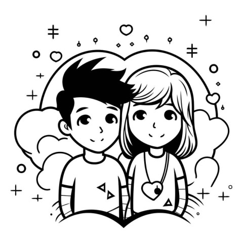 Teenager boy and girl design. Youth culture people cool person h