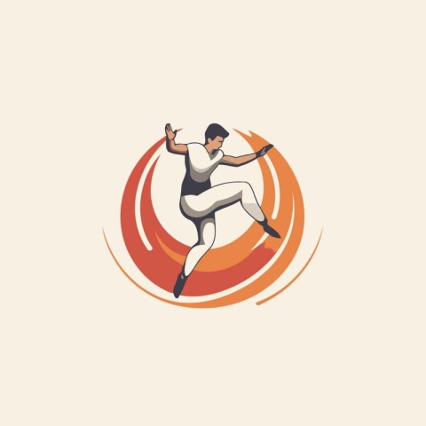 Kung fu logo design template. Vector illustration of kung fu fig