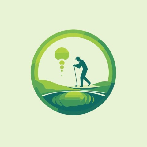 Golf club logo design template. Golf club vector logo design.