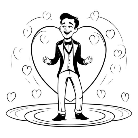 Groom cartoon design. Man male person people human and social me