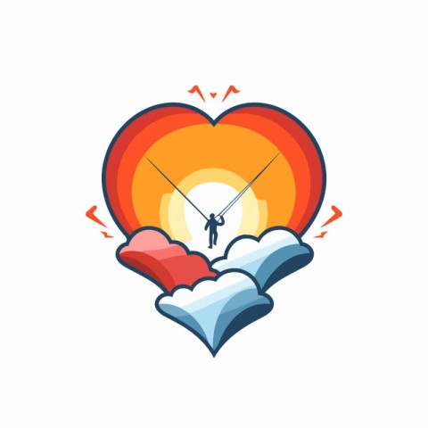 Love and Valentine's day concept. Vector illustration of a heart