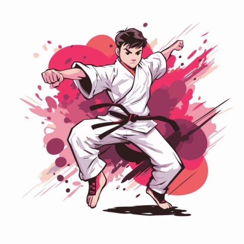 Martial arts. karate. karateial arts. vector illustration