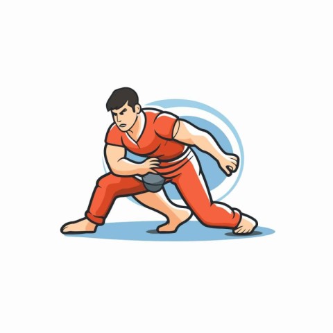 Tae Kwon Do. Korean martial art. vector illustration.