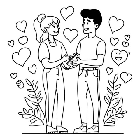 Couple of woman and man design. Relationship love romance holida