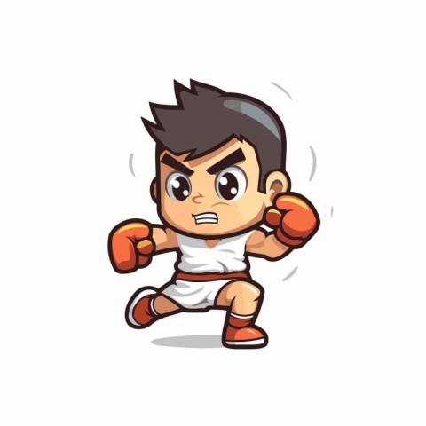 Mascot Character Boxer - Mascot Design Vector Illustration