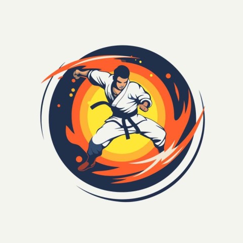 Taekwondo. karate. taekwondo vector illustration