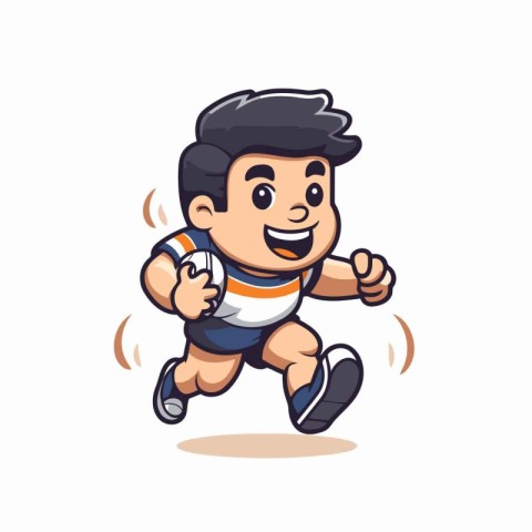 Running man cartoon character vector design. Sport and fitness c