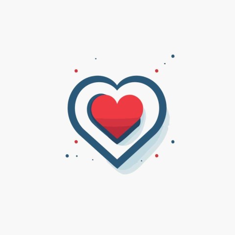 Heart icon. Love symbol. Valentine's day icon. Vector illustrati