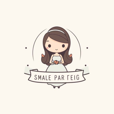 Illustration of a cute little girl holding a cup of coffee.