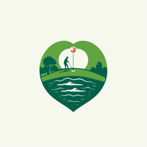 Golf club vector logo template. Golf club icon. Golf club logo.