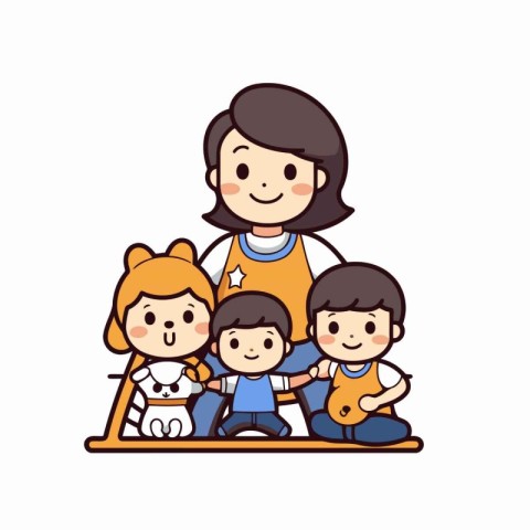 family member design. vector illustration eps10 graphic. happy f