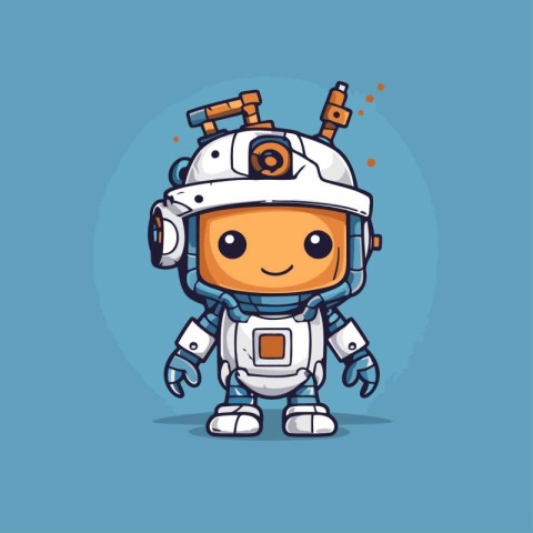 Cute Robot Character. Cute Robot. Vector Illustration.