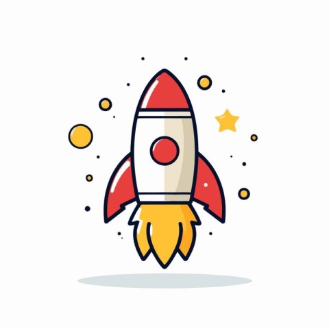 Rocket icon. Flat design style vector illustration. Startup. sta