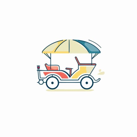 Tuk tuk icon. vector illustration. Flat design style.