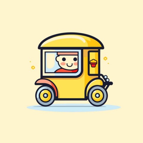 Tuk Tuk icon. Vector illustration in flat design style.