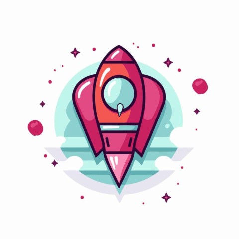 Rocket icon. Startup. development. launch concept. Vector illust