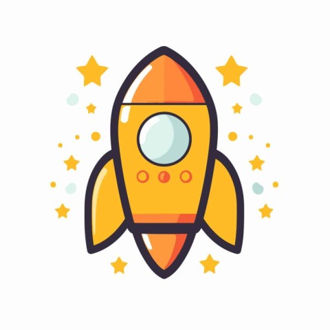 Rocket icon vector isolated on white background for your web and