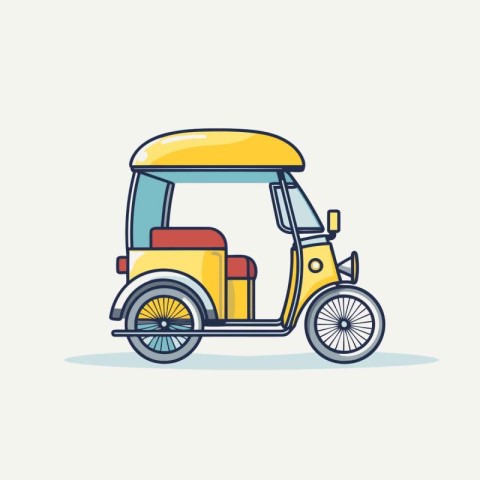 Tuk tuk icon. vector illustration in flat design style.