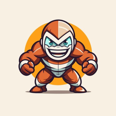 Cartoon Superhero Character Mascot Icon Vector Illustration.