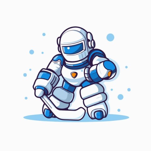 Astronaut in spacesuit. Vector illustration of a cartoon charact