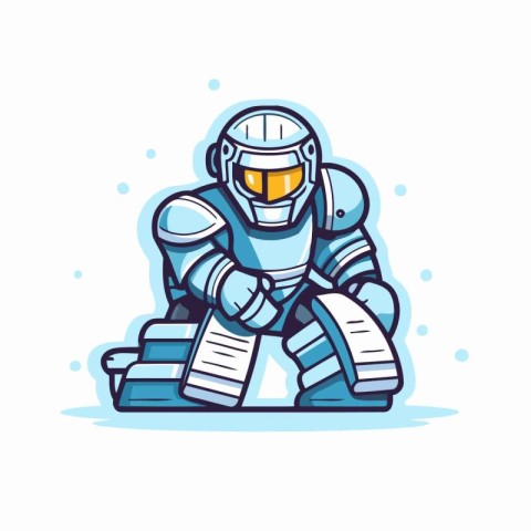 Astronaut in spacesuit sitting on the books. Vector illustration