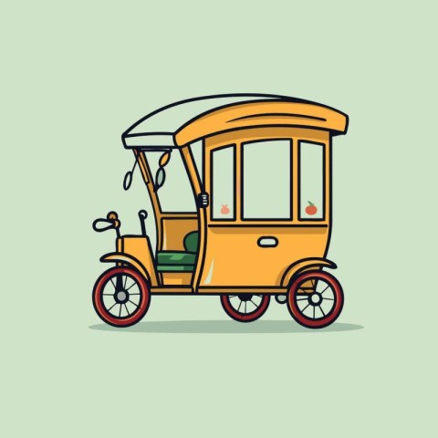 Tuk tuk icon. vector illustration in flat design style.