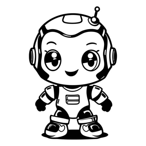 Cute Cartoon Astronaut Character Mascot Vector Illustration.