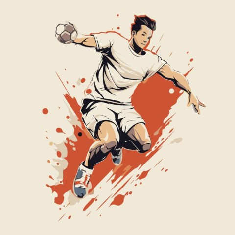 Soccer player in action. vector illustration of a soccer player.