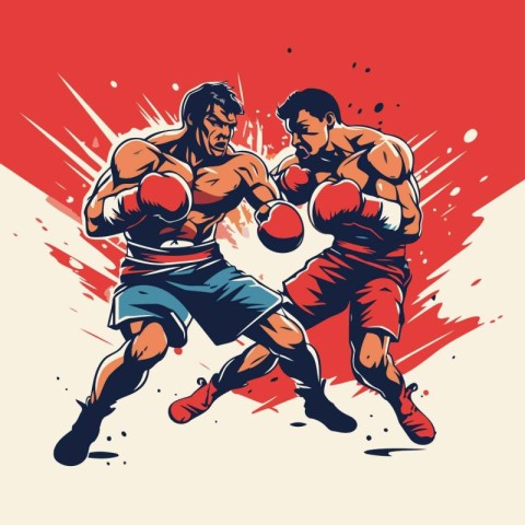 Boxing. muay thai. kickboxing. vector illustration