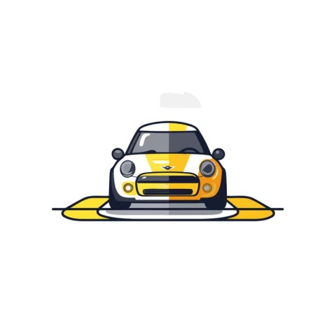 Racing car icon. Vector illustration on white background for web