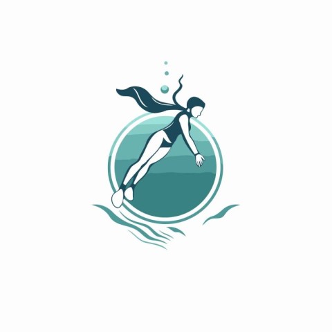 Swimming pool vector logo design template. Swimming pool icon.