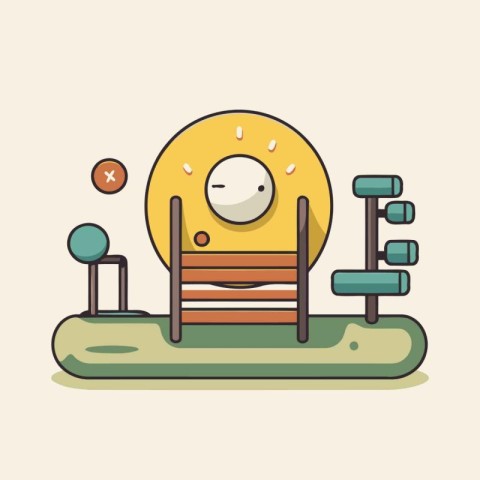 Playground icon. Flat illustration of playground vector icon for