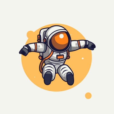 Astronaut in space suit. Vector illustration. eps10