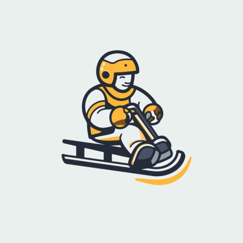 Snowboarder icon. Winter sport. Vector illustration on white bac