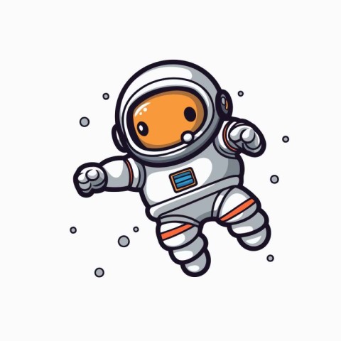 astronaut cartoon icon. vector illustration eps10 graphic design