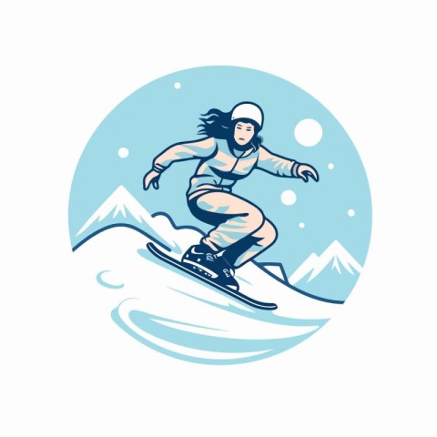 Snowboarder. snowboarder. Winter sport vector illustration.