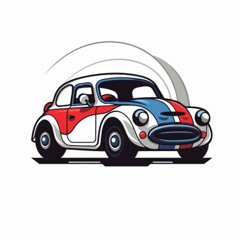 Retro car icon. Vector illustration of a retro car. Isolated on