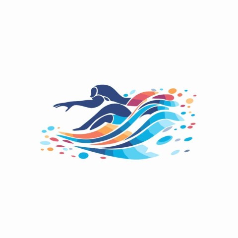 Swimming Pool Icon Logo Design Element. Swimming Pool Logo Templ