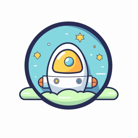 Space icon. Astronaut. rocket. space ship. Vector illustration