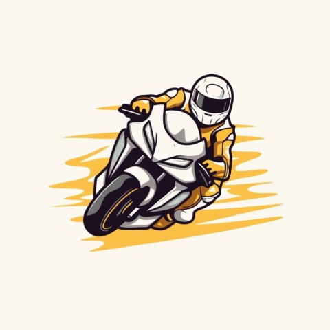 motorcycle vector illustration. sport bike logo. motocross icon